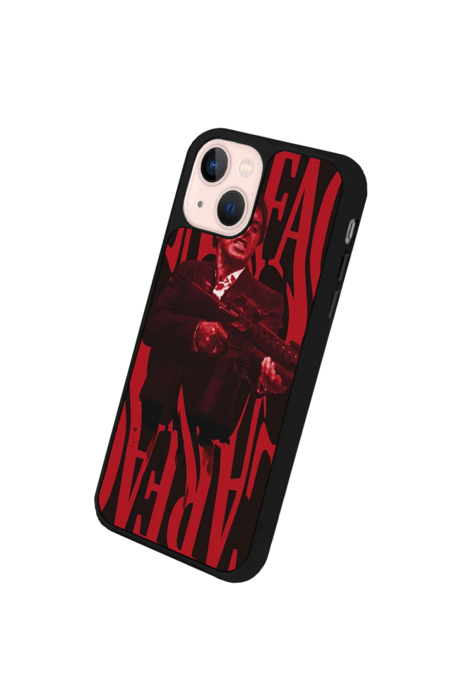 iPhone 15 Plus Uyumlu Scarface Tasarımlı Glossy Premium Kılıf