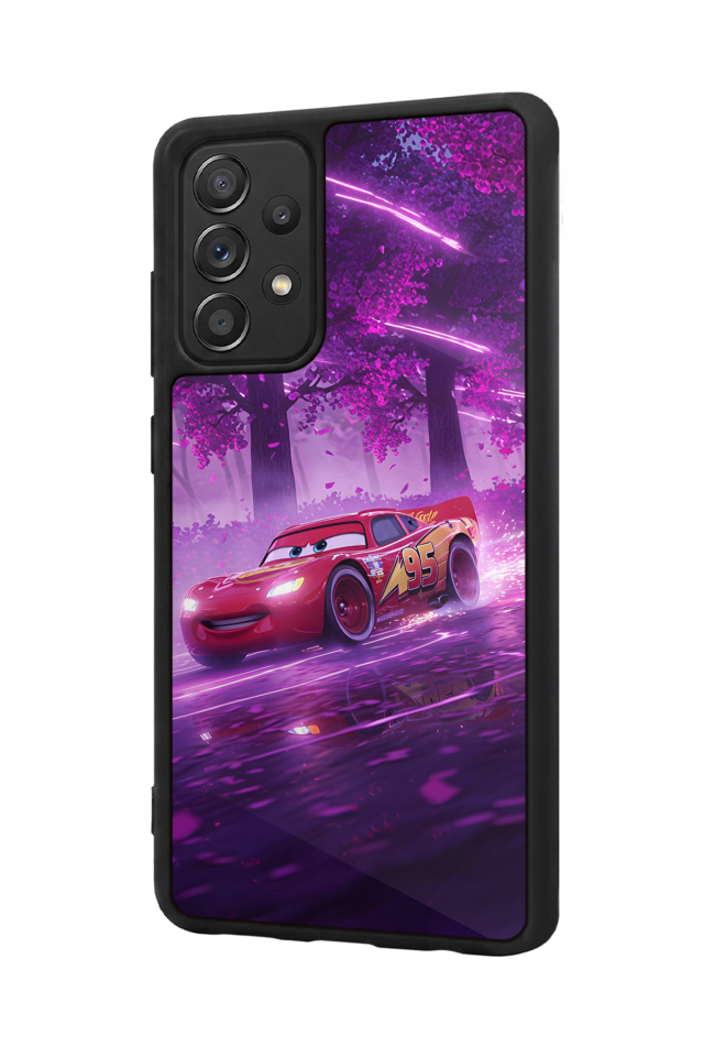 Samsung Galaxy A72 Uyumlu Şimsek McQueen Tasarımlı Glossy Premium Kılıf