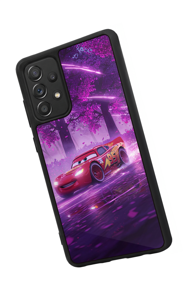 Samsung Galaxy A72 Uyumlu Şimsek McQueen Tasarımlı Glossy Premium Kılıf