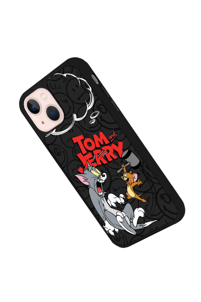 iPhone 14 Plus Uyumlu Tom And Jerry Tasarımlı Glossy Premium Kılıf