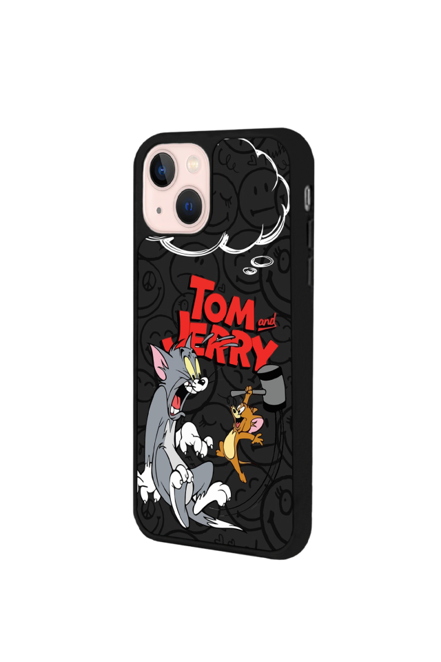iPhone 14 Plus Uyumlu Tom And Jerry Tasarımlı Glossy Premium Kılıf