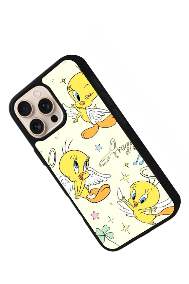 iPhone 14 Pro Max Uyumlu Tweety Tasarımlı Glossy Premium Kılıf