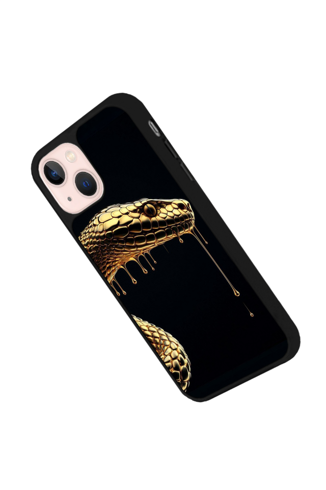 iPhone 13/14 Uyumlu Yılan Tasarımlı Glossy Premium Kılıf
