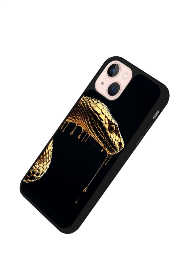 iPhone 13/14 Uyumlu Yılan Tasarımlı Glossy Premium Kılıf