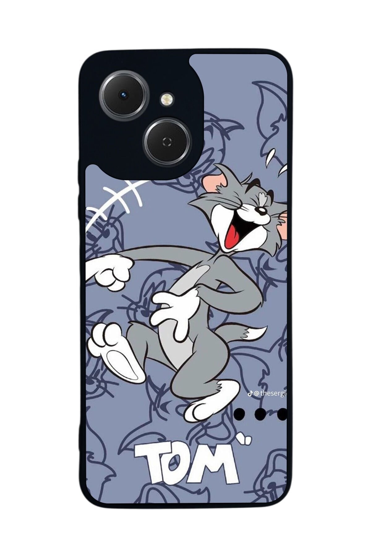 Tecno Spark 40C Uyumlu Tom And Jerry Tasarımlı Glossy Premium Kılıf