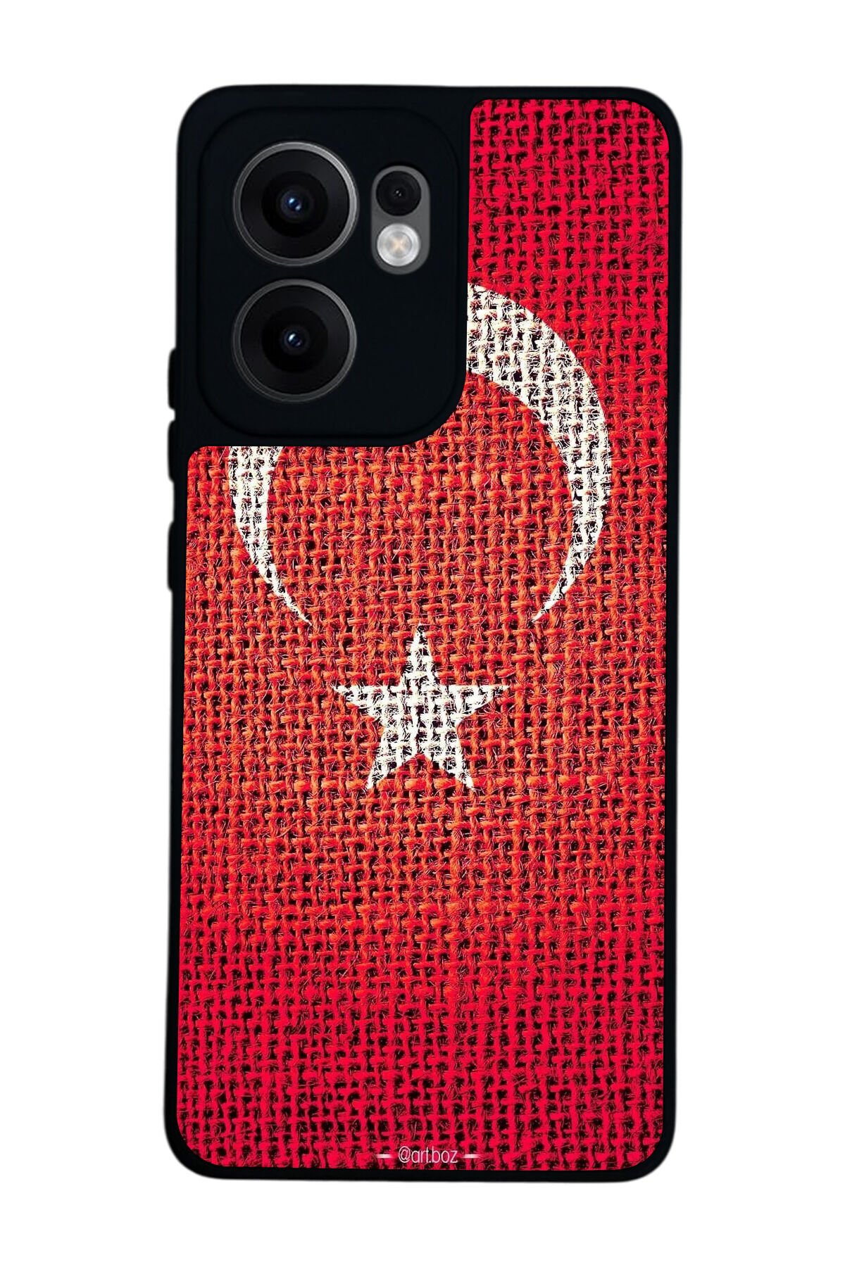 Oppo Reno 13F Uyumlu Türk Bayragi Tasarımlı Glossy Premium Kılıf