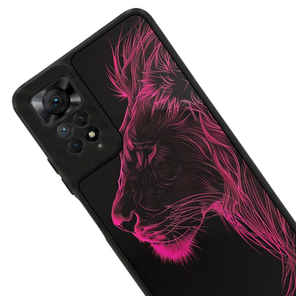 Xiaomi Redmi Note 12 Pro Uyumlu Aslan Tasarımlı Glossy Premium Kılıf