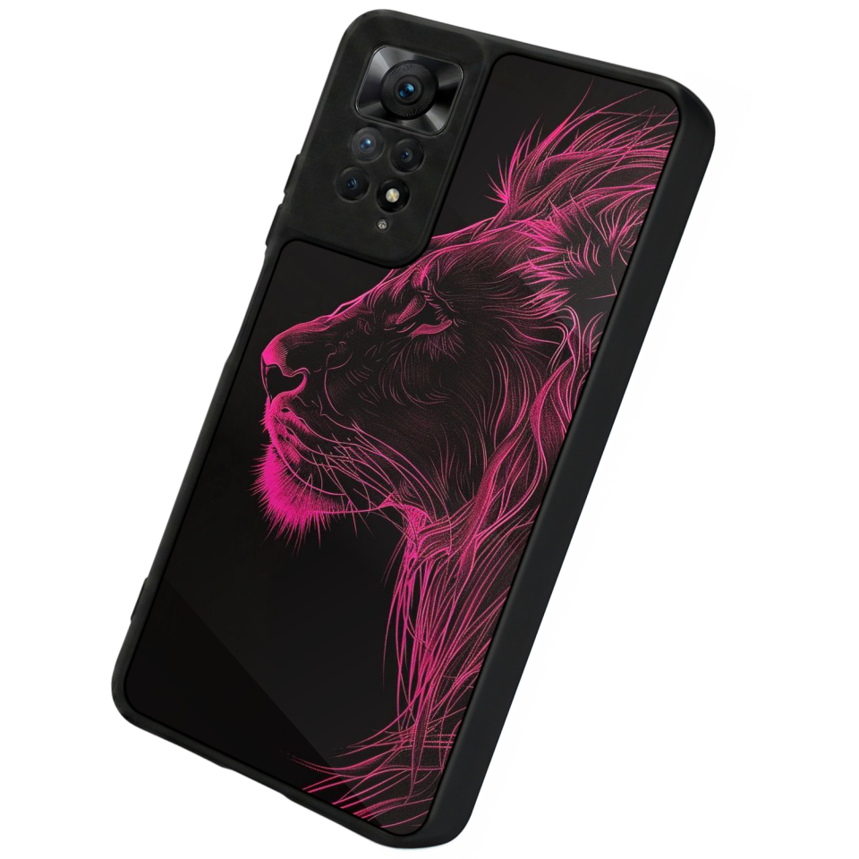 Xiaomi Redmi Note 12 Pro Uyumlu Aslan Tasarımlı Glossy Premium Kılıf