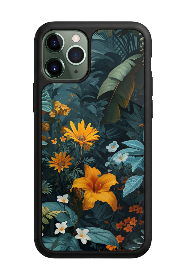 iPhone 11 Pro Uyumlu Botanik Tasarımlı Glossy Premium Kılıf