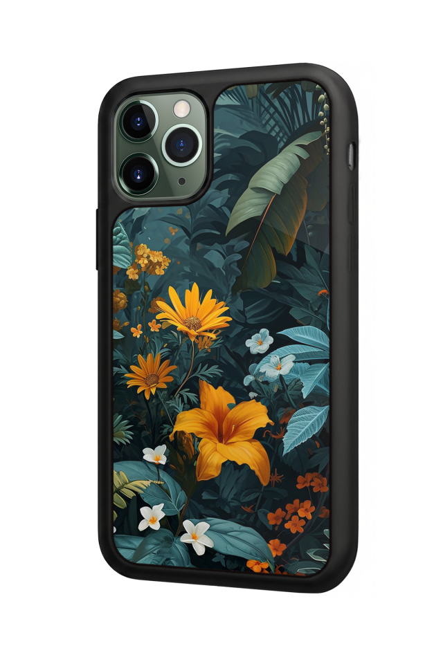 iPhone 11 Pro Uyumlu Botanik Tasarımlı Glossy Premium Kılıf