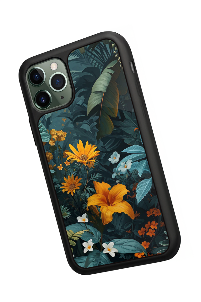 iPhone 11 Pro Uyumlu Botanik Tasarımlı Glossy Premium Kılıf