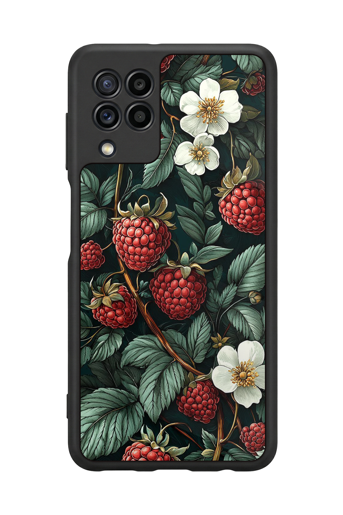 Samsung Galaxy M22 Uyumlu Botanik Tasarımlı Glossy Premium Kılıf