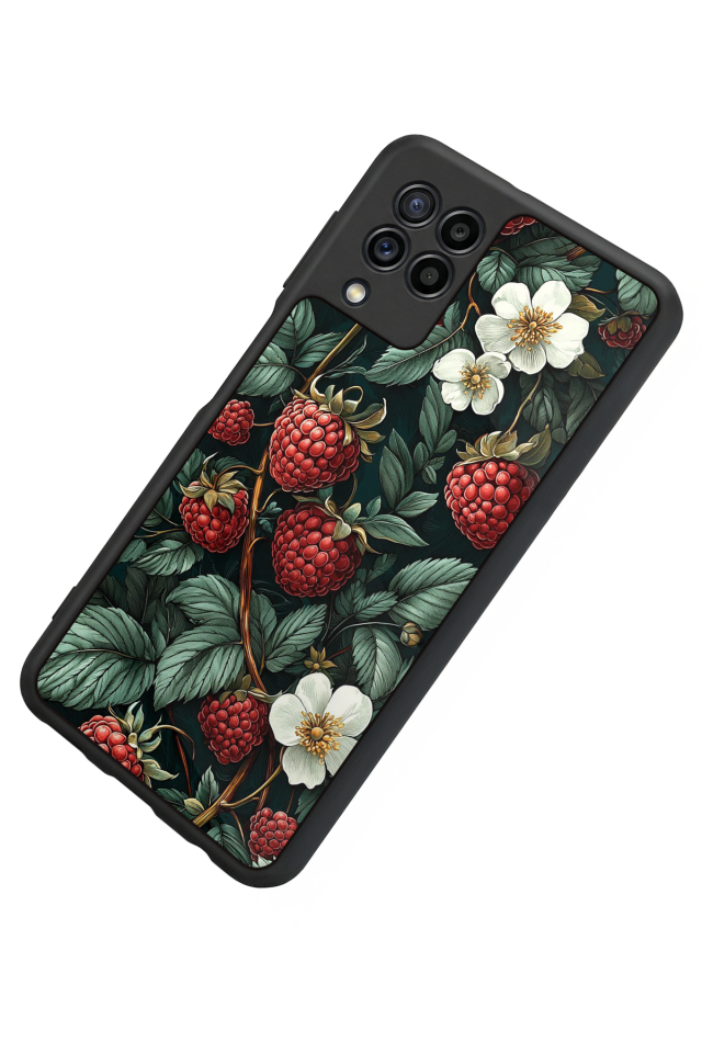 Samsung Galaxy M22 Uyumlu Botanik Tasarımlı Glossy Premium Kılıf