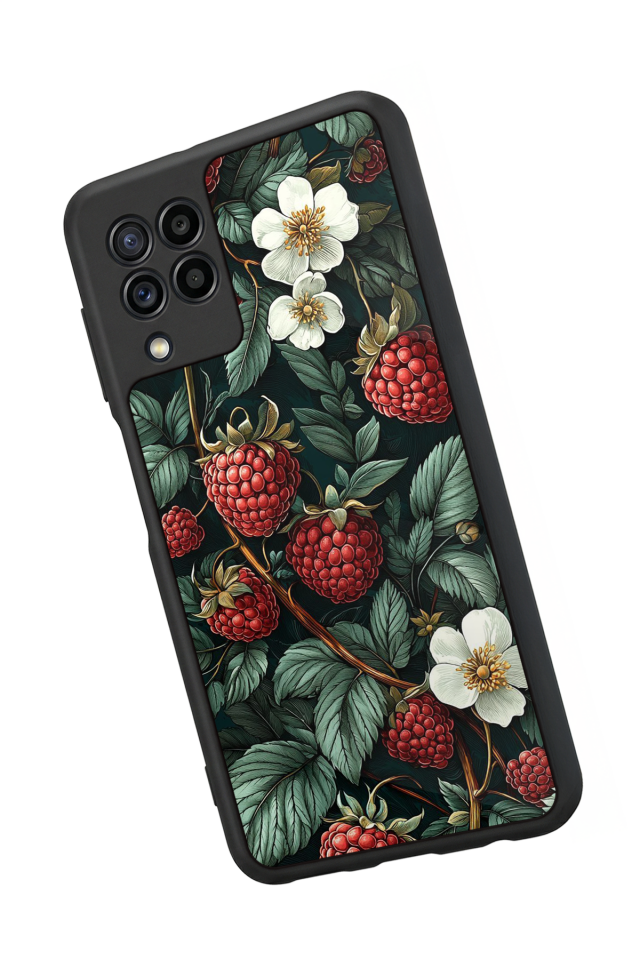 Samsung Galaxy M22 Uyumlu Botanik Tasarımlı Glossy Premium Kılıf