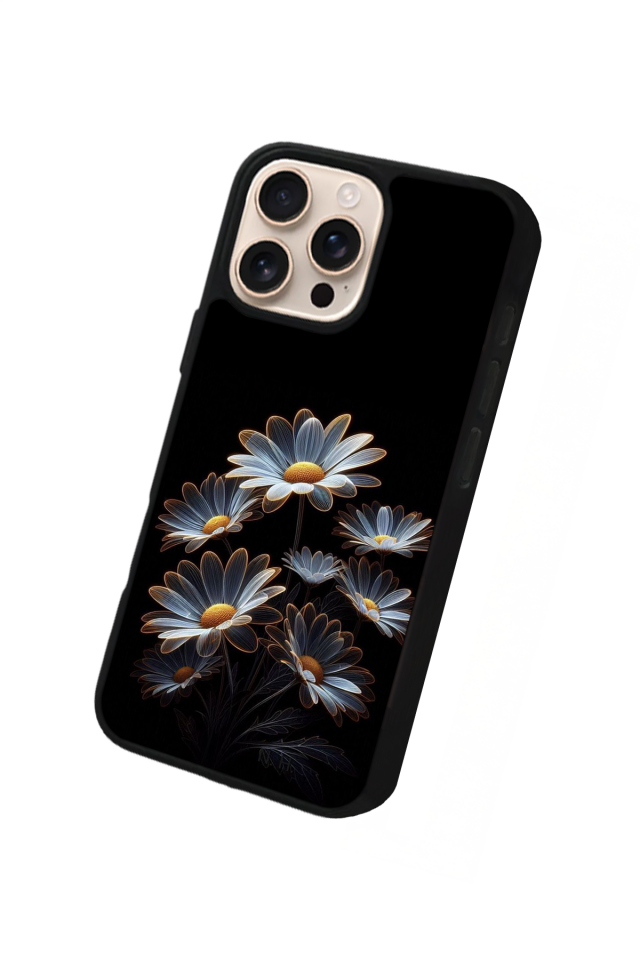 iPhone 15 Pro Max Uyumlu Cicek Tasarımlı Glossy Premium Kılıf