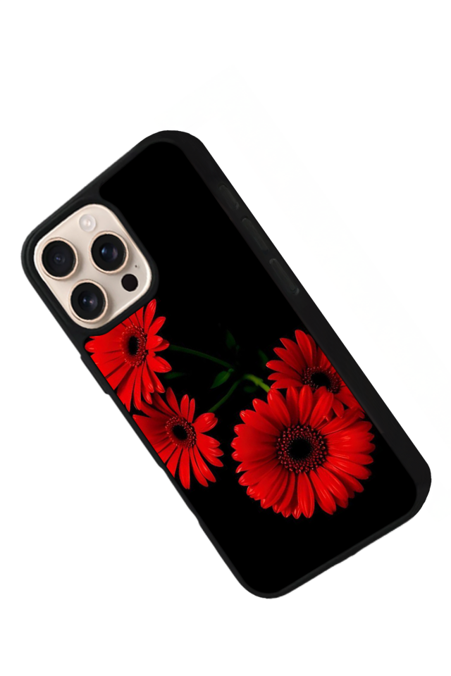 iPhone 16 Pro Uyumlu Cicek Tasarımlı Glossy Premium Kılıf