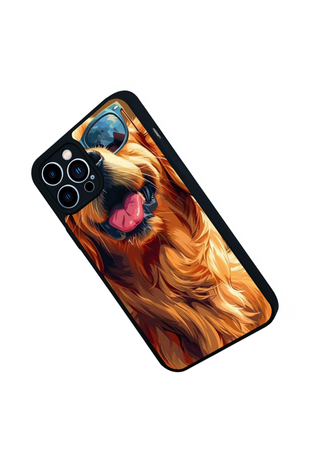 iPhone 12 Pro Max Uyumlu Golden Kopek Tasarımlı Glossy Premium Kılıf