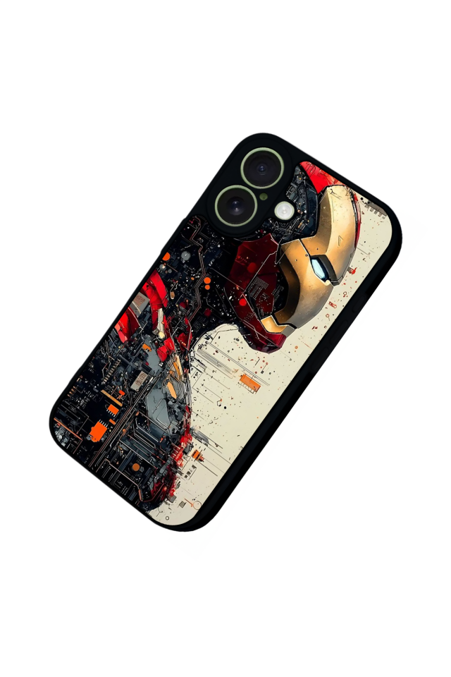 iPhone 17 Uyumlu  Iron Man ( Demir Adam ) Tasarımlı Glossy Premium Kılıf