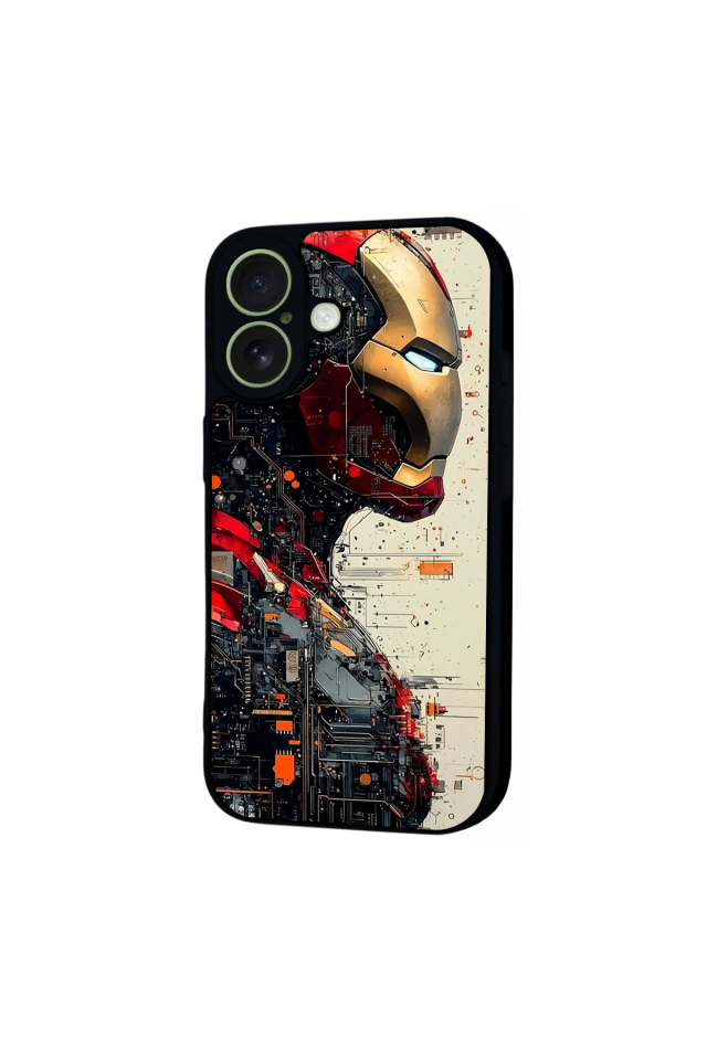 iPhone 17 Uyumlu  Iron Man ( Demir Adam ) Tasarımlı Glossy Premium Kılıf