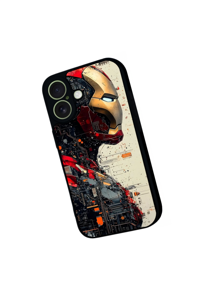 iPhone 17 Uyumlu  Iron Man ( Demir Adam ) Tasarımlı Glossy Premium Kılıf