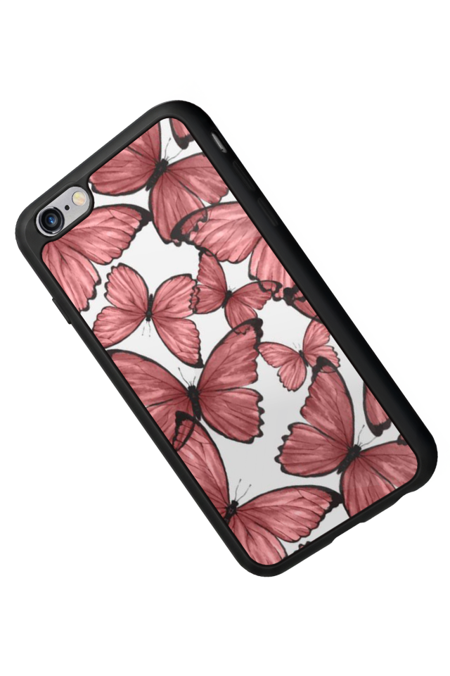 iPhone 6 Plus Uyumlu Kelebek Tasarımlı Glossy Premium Kılıf