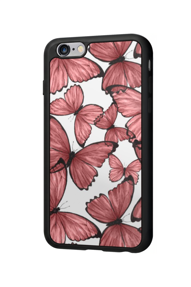 iPhone 6 Plus Uyumlu Kelebek Tasarımlı Glossy Premium Kılıf