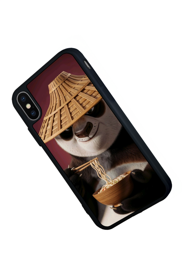 iPhone X/ XS Uyumlu Kung Fu Panda Tasarımlı Glossy Premium Kılıf