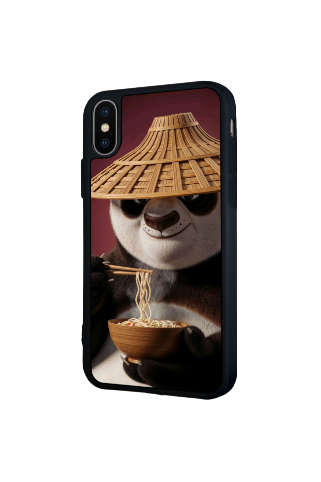 iPhone X/ XS Uyumlu Kung Fu Panda Tasarımlı Glossy Premium Kılıf