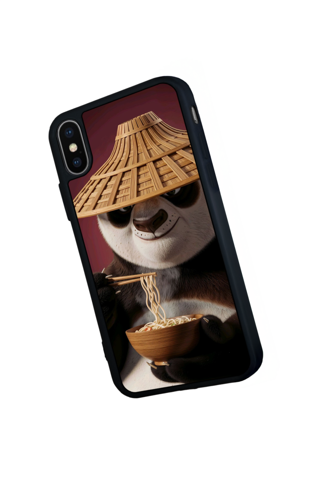 iPhone X/ XS Uyumlu Kung Fu Panda Tasarımlı Glossy Premium Kılıf