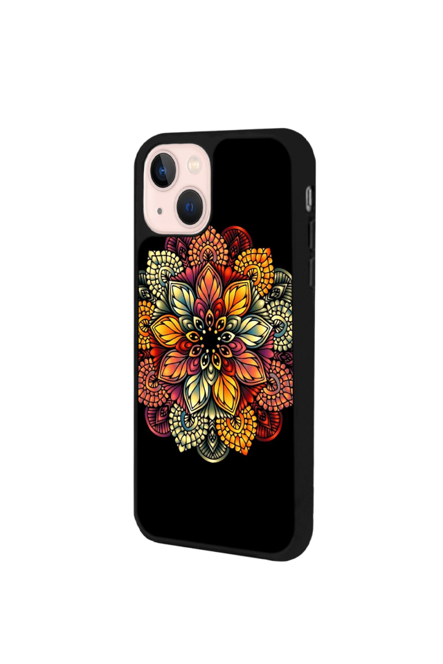 iPhone 15 Plus Uyumlu Mandala Tasarımlı Glossy Premium Kılıf