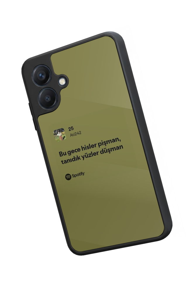 Samsung Galaxy A07 Uyumlu Sarki Sozleri Tasarımlı Glossy Premium Kılıf