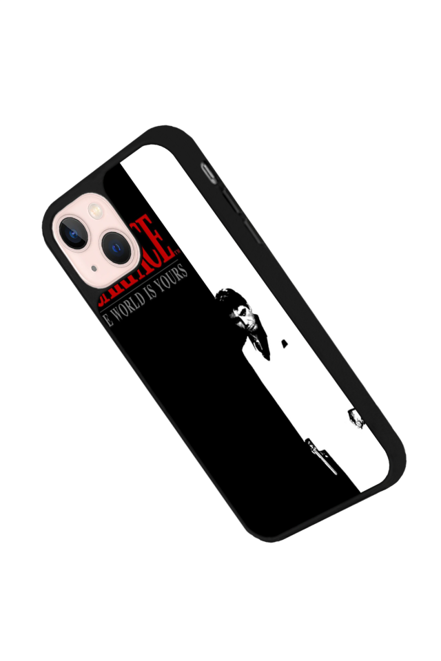 iPhone 15 Plus Uyumlu Scarface Tasarımlı Glossy Premium Kılıf