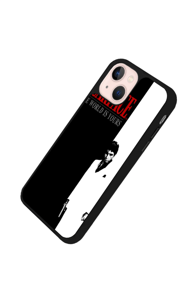 iPhone 15 Plus Uyumlu Scarface Tasarımlı Glossy Premium Kılıf