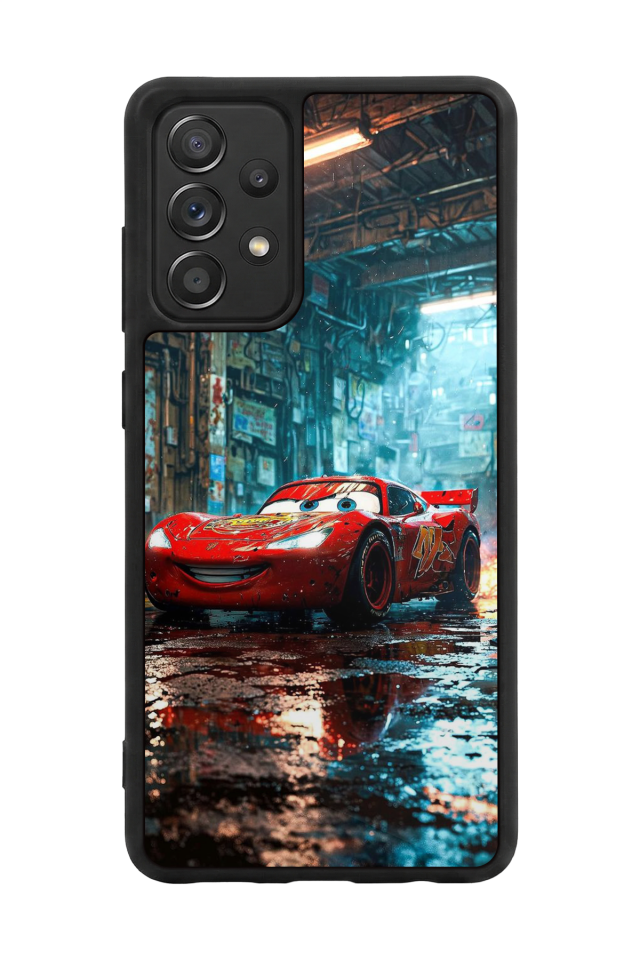 Samsung Galaxy A72 Uyumlu Şimsek McQueen Tasarımlı Glossy Premium Kılıf