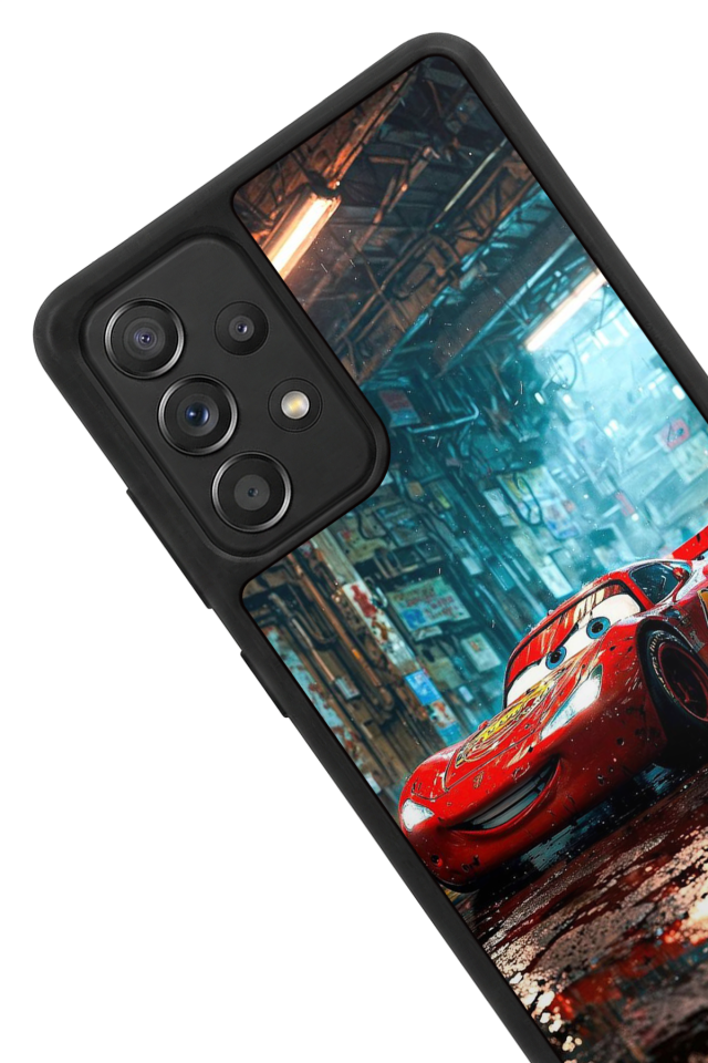 Samsung Galaxy A72 Uyumlu Şimsek McQueen Tasarımlı Glossy Premium Kılıf
