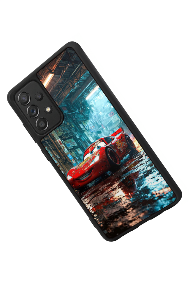 Samsung Galaxy A72 Uyumlu Şimsek McQueen Tasarımlı Glossy Premium Kılıf