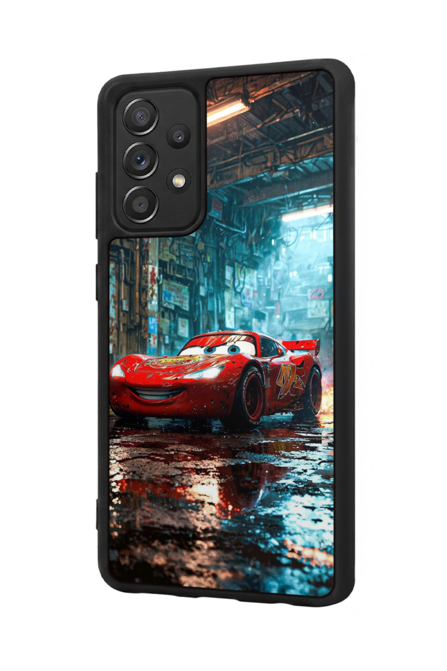 Samsung Galaxy A72 Uyumlu Şimsek McQueen Tasarımlı Glossy Premium Kılıf