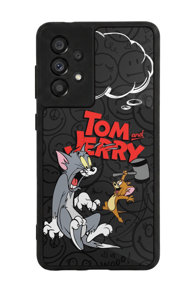 Samsung Galaxy A73 Uyumlu Tom And Jerry Tasarımlı Glossy Premium Kılıf