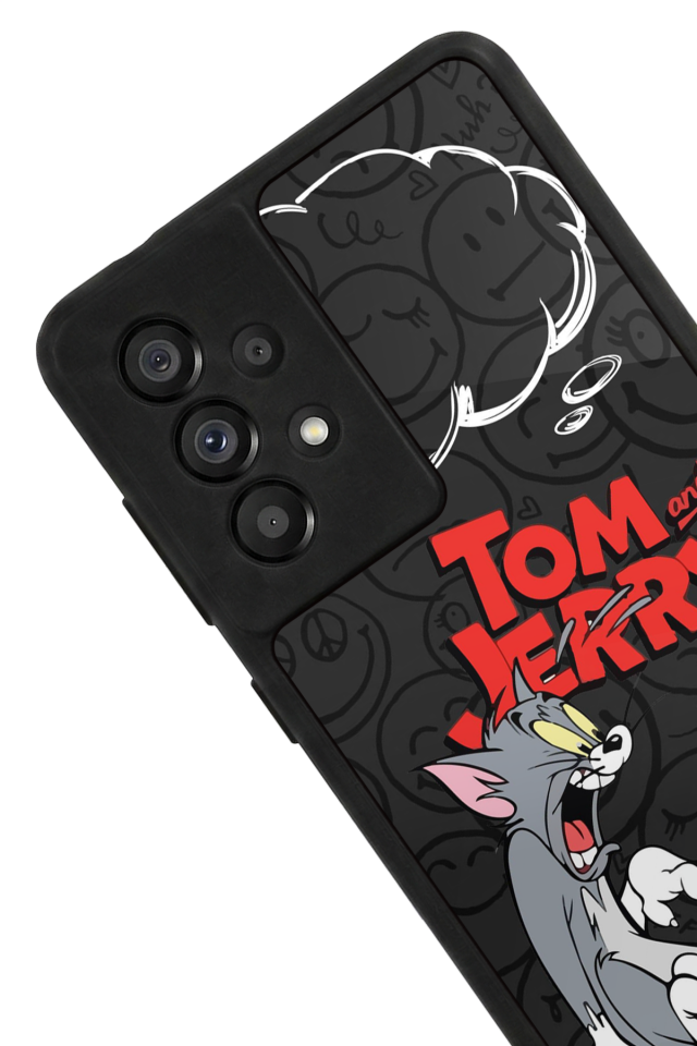 Samsung Galaxy A73 Uyumlu Tom And Jerry Tasarımlı Glossy Premium Kılıf