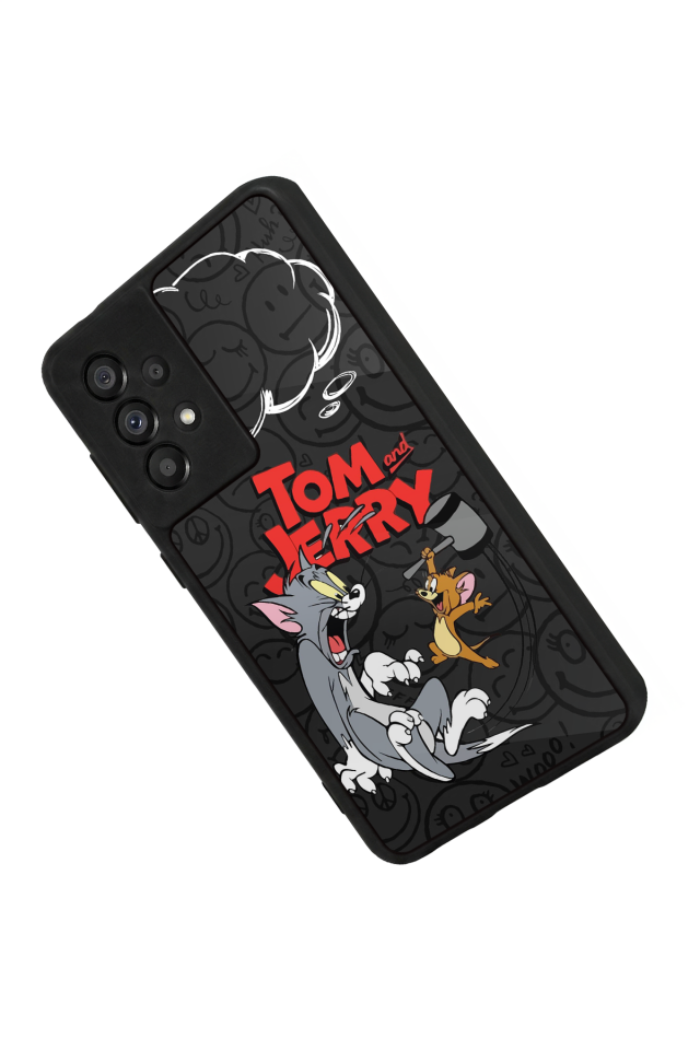 Samsung Galaxy A73 Uyumlu Tom And Jerry Tasarımlı Glossy Premium Kılıf