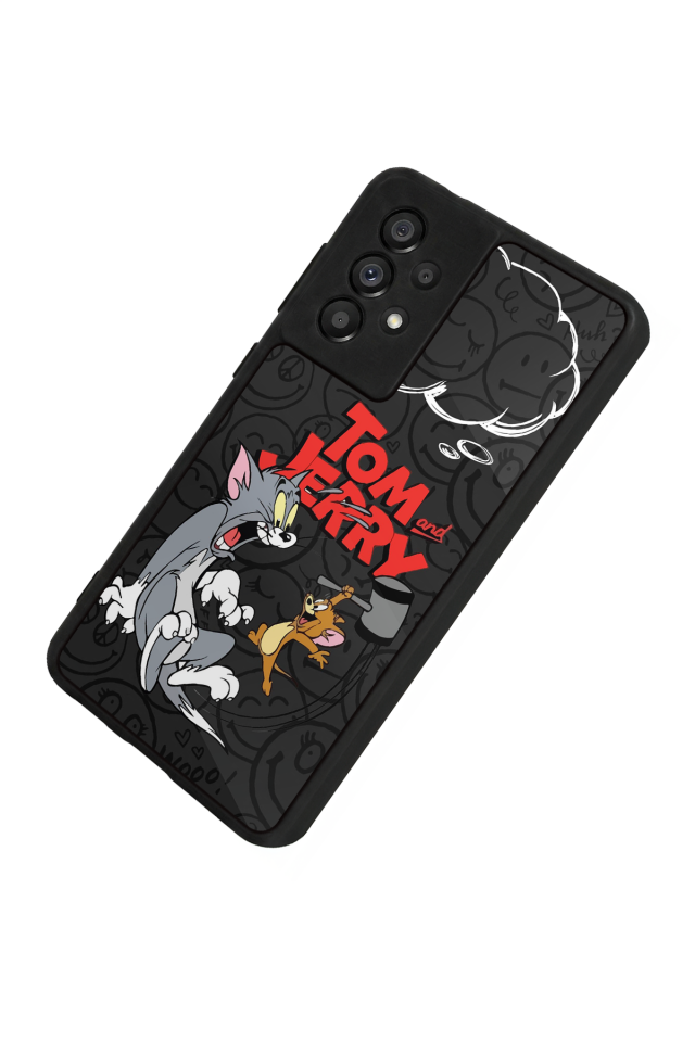 Samsung Galaxy A73 Uyumlu Tom And Jerry Tasarımlı Glossy Premium Kılıf