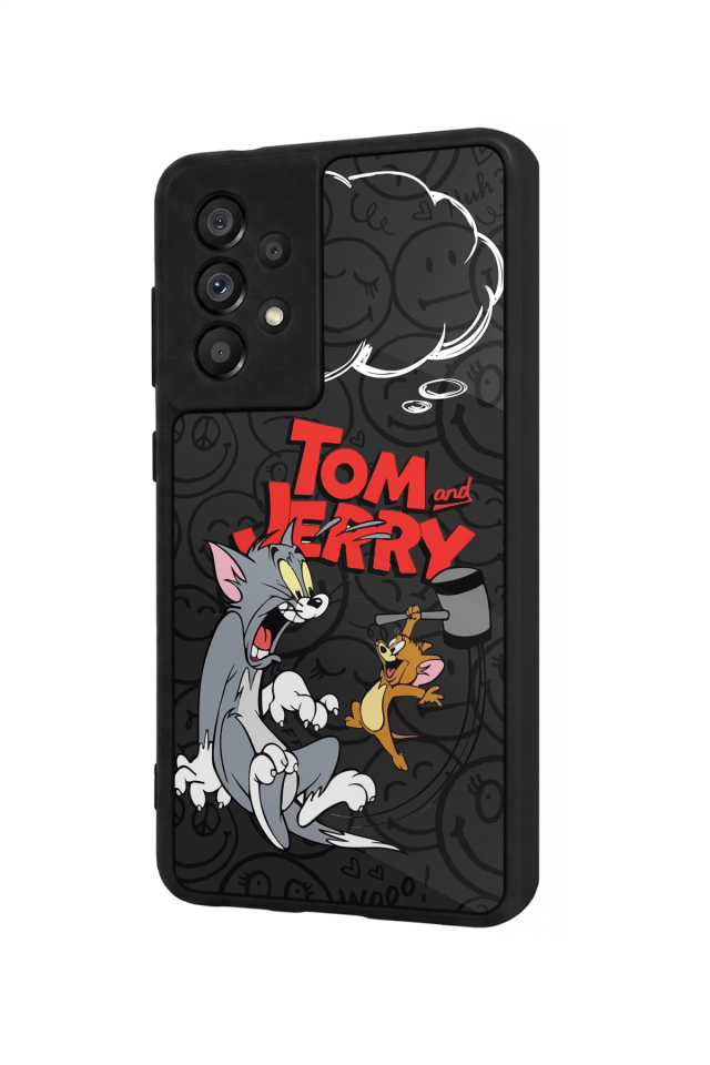 Samsung Galaxy A73 Uyumlu Tom And Jerry Tasarımlı Glossy Premium Kılıf