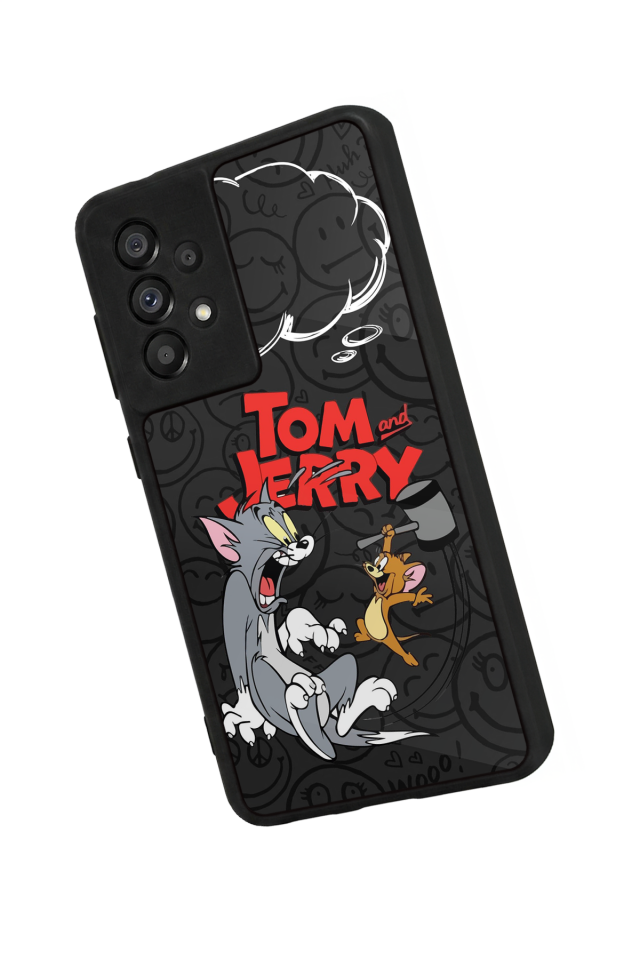 Samsung Galaxy A73 Uyumlu Tom And Jerry Tasarımlı Glossy Premium Kılıf