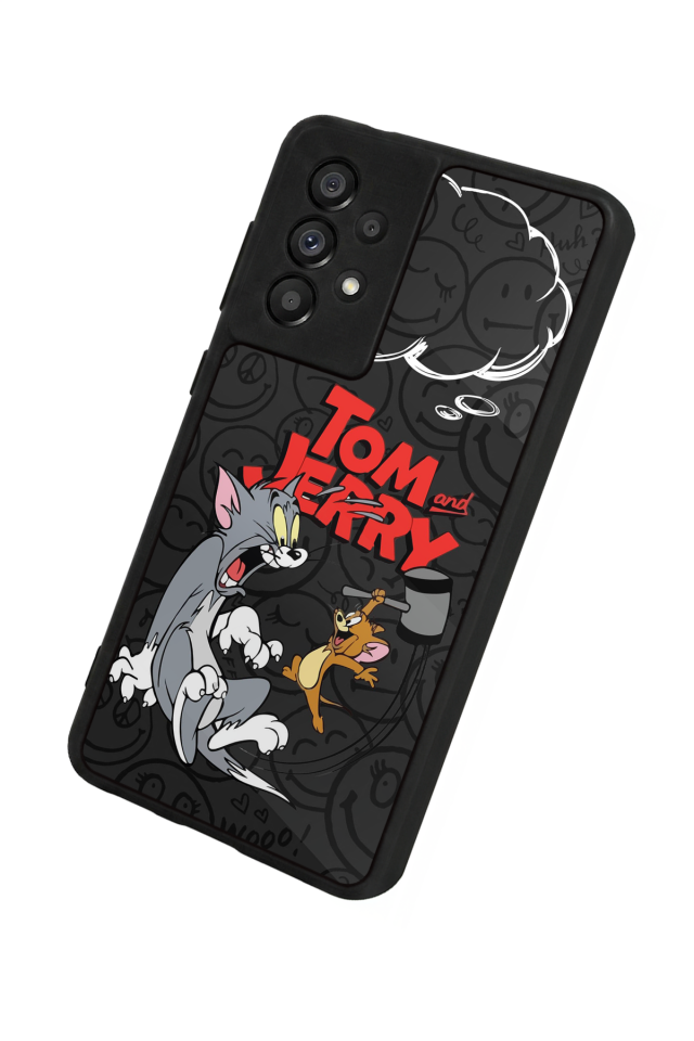 Samsung Galaxy A73 Uyumlu Tom And Jerry Tasarımlı Glossy Premium Kılıf