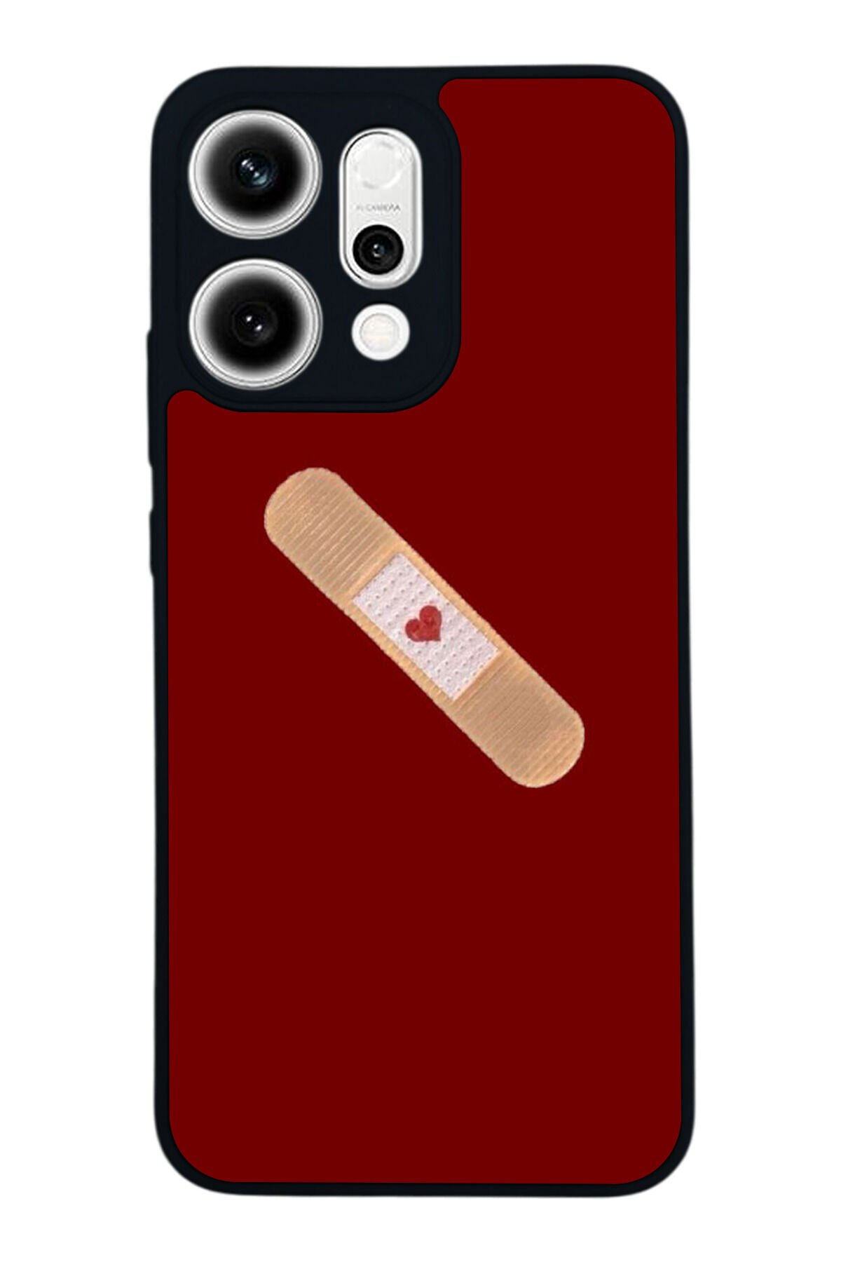 Oppo Reno 14 Uyumlu Kalp Love Tasarımlı Glossy Premium Kılıf