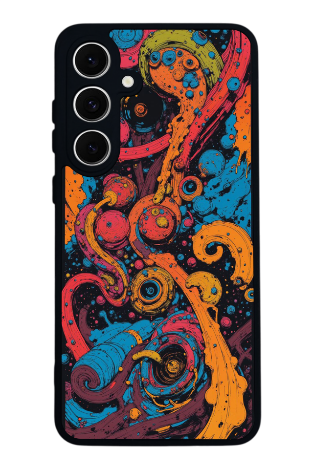 Samsung Galaxy S24 FE Uyumlu Abstract Tasarımlı Glossy Premium Kılıf