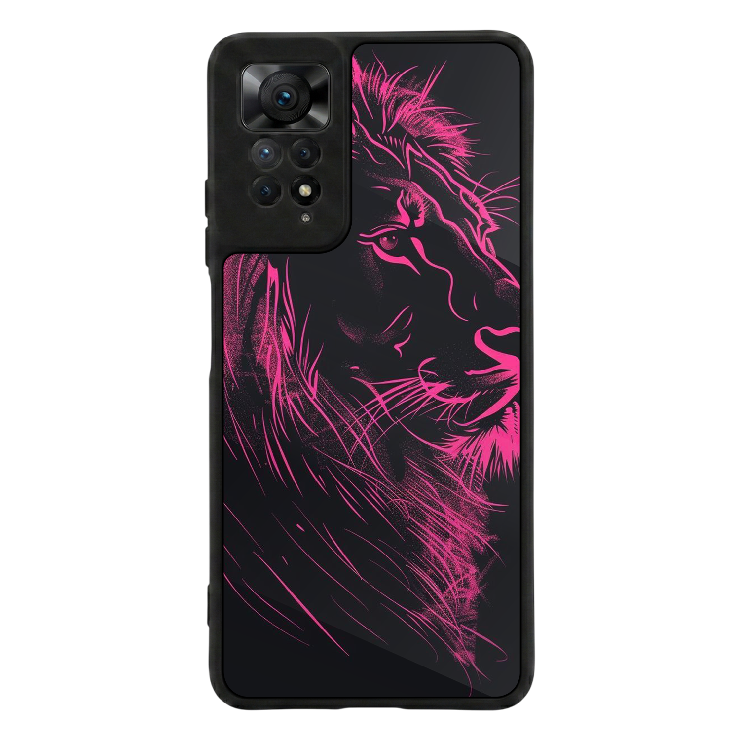 Xiaomi Redmi Note 12 Pro Uyumlu Aslan Tasarımlı Glossy Premium Kılıf