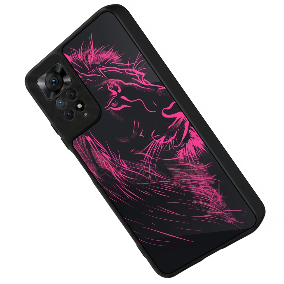 Xiaomi Redmi Note 12 Pro Uyumlu Aslan Tasarımlı Glossy Premium Kılıf