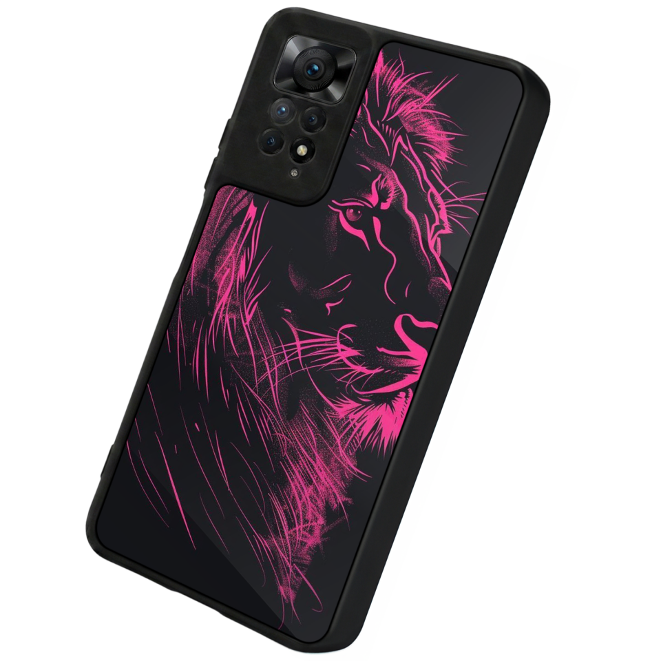 Xiaomi Redmi Note 12 Pro Uyumlu Aslan Tasarımlı Glossy Premium Kılıf