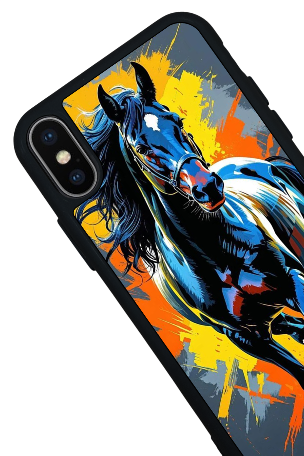 iPhone XS Max Uyumlu At Horse Tasarımlı Glossy Premium Kılıf